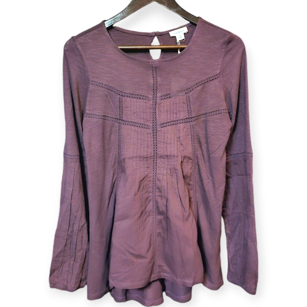 NWT Sundance Scoop Neck Boho Long Sleeved Blouse Shirt